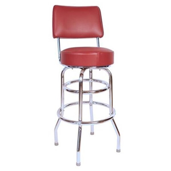 Richardson Seating Corp Richardson Seating Corp 1958WIN 1958- 30 in. Floridian Swivel Bar Stool; Wine; - Chrome - Wine 1958WIN - main